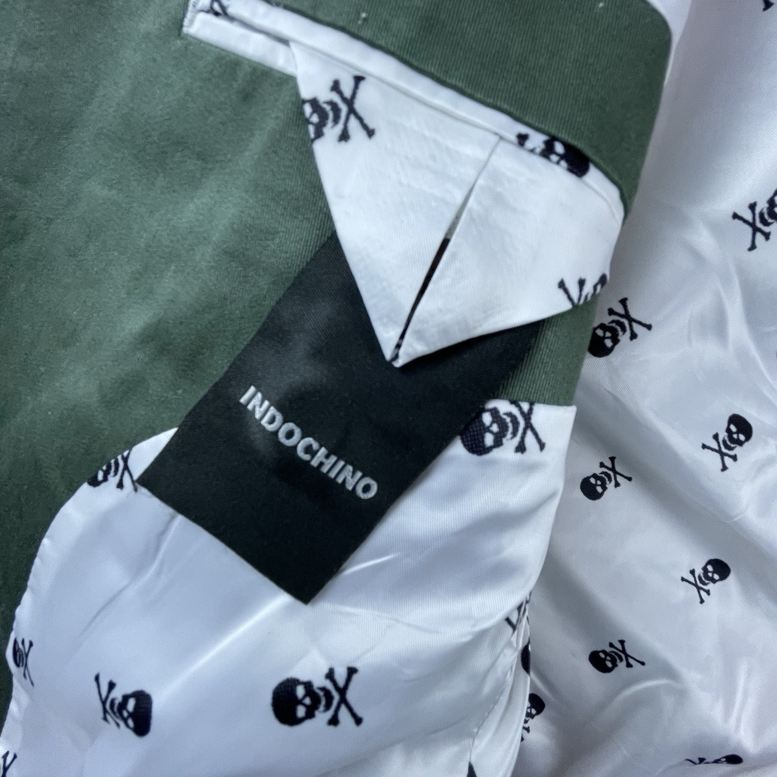 Indochino Blazer Men Green Extra Small Go Ducks Made For You Skull Lining Casual — image 8 of 8